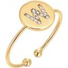 imagePAVOI 14K Gold Plated Initial Ring Stackable Rings for Women  Fashion Rings W