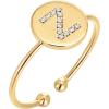 imagePAVOI 14K Gold Plated Initial Ring Stackable Rings for Women  Fashion Rings Z