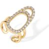 imagePAVOI 14K Gold Plated Manicure Nail Ring for Women  Adjustable Unique Fashion Statement RingCZ