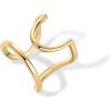 imagePAVOI 14K Gold Plated Manicure Nail Ring for Women  Adjustable Unique Fashion Statement RingPlain
