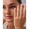 imagePAVOI 14K Gold Plated Marquise 15CT Cubic Zirconia Fake Bridal Engagement Ring for Women  StatementWhite Gold