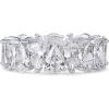 imagePAVOI 14K Gold Plated Pear Love Eternity Rings for Women  Gold Cubic Zirconia Ring  Bridal Eternity Wedding Band RingWhite Gold