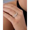 imagePAVOI 14K Gold Plated Pear Love Eternity Rings for Women  Gold Cubic Zirconia Ring  Bridal Eternity Wedding Band RingYellow Gold