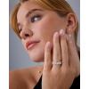 imagePAVOI 14K Gold Plated Pear Love Eternity Rings for Women  Gold Cubic Zirconia Ring  Bridal Eternity Wedding Band RingYellow Gold