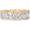 imagePAVOI 14K Gold Plated Pear Love Eternity Rings for Women  Gold Cubic Zirconia Ring  Bridal Eternity Wedding Band RingYellow Gold