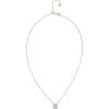 imagePAVOI 14K Gold Plated Post Faux Diamond Round Solitaire Pendant Halo Necklace  Gold Necklace for Women  Slider AdjustableRose Gold