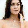 imagePAVOI 14K Gold Plated Post Faux Diamond Round Solitaire Pendant Halo Necklace  Gold Necklace for Women  Slider AdjustableRose Gold