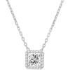 imagePAVOI 14K Gold Plated Post Faux Diamond Round Solitaire Pendant Halo Necklace  Gold Necklace for Women  Slider AdjustableWhite Gold