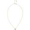 imagePAVOI 14K Gold Plated Post Faux Diamond Round Solitaire Pendant Halo Necklace  Gold Necklace for Women  Slider AdjustableYellow Gold