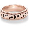 imagePAVOI 14K Gold Plated Spinner Anxiety Rings for Women Men  Anxiety Bands with Beads  Moon Star Beads Fidget Ring for WomenRose Gold