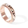 imagePAVOI 14K Gold Plated Spinner Anxiety Rings for Women Men  Anxiety Bands with Beads  Moon Star Beads Fidget Ring for WomenRose Gold