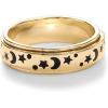 imagePAVOI 14K Gold Plated Spinner Anxiety Rings for Women Men  Anxiety Bands with Beads  Moon Star Beads Fidget Ring for WomenYellow Gold