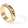 imagePAVOI 14K Gold Plated Spinner Anxiety Rings for Women Men  Anxiety Bands with Beads  Moon Star Beads Fidget Ring for WomenYellow Gold