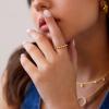 imagePAVOI 14K Gold Plated Spinner Anxiety Rings for Women Men  Anxiety Bands with Beads  Moon Star Beads Fidget Ring for WomenYellow Gold