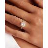 imagePAVOI 14K Gold Plated Square Halo Engagement Rings  Premium Cubic Zirconia Promise Eternity Ring for Women  Wedding BandsWhite Gold