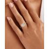 imagePAVOI 14K Gold Plated Square Halo Engagement Rings  Premium Cubic Zirconia Promise Eternity Ring for Women  Wedding BandsWhite Gold