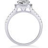 imagePAVOI 14K Gold Plated Square Halo Engagement Rings  Premium Cubic Zirconia Promise Eternity Ring for Women  Wedding BandsWhite Gold