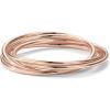 imagePAVOI 14K Plated Interlocked Rolling Anxiety Fidget Ring for Women and Men  Stacking Gold RingRose Gold