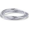 imagePAVOI 14K Plated Interlocked Rolling Anxiety Fidget Ring for Women and Men  Stacking Gold RingWhite Gold
