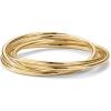 imagePAVOI 14K Plated Interlocked Rolling Anxiety Fidget Ring for Women and Men  Stacking Gold RingYellow Gold
