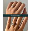 imagePAVOI 14K Yellow Plated Toi Et Moi 3CT Cushion Cut Cubic Zirconia Stone Wraparound Engagement Promise Ring for Women  Statement RingYellow Gold