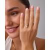 imagePAVOI 14K Yellow Plated Toi Et Moi 3CT Cushion Cut Cubic Zirconia Stone Wraparound Engagement Promise Ring for Women  Statement RingYellow Gold