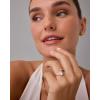imagePAVOI 14K Yellow Plated Toi Et Moi 3CT Cushion Cut Cubic Zirconia Stone Wraparound Engagement Promise Ring for Women  Statement RingYellow Gold