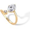 imagePAVOI 14K Yellow Plated Toi Et Moi 3CT Cushion Cut Cubic Zirconia Stone Wraparound Engagement Promise Ring for Women  Statement RingYellow Gold