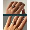 imagePAVOI 14K Yellow Plated Toi Et Moi 3CT Cushion Cut Cubic Zirconia Stone Wraparound Engagement Promise Ring for Women  Statement RingYellow Gold