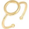 imagePAVOI 14K Gold Karma Open Circle Ring  Gold Plated Adjustable Rings for Women  Stackable RingsYellow Gold