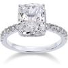 imagePAVOI 14K Gold Plated 35CT Square Radiant Cubic Zirconia Engagement and Promise Ring for Women  Hidden Halo RingWhite Gold