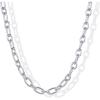 imagePAVOI 14K Gold Plated Chunky Chain Choker Necklaces for Women  Gold Statement Graduated Link Chain Necklace  Bold Oval Link Barbell Links Paperclip ChainsOval Chain