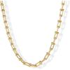 imagePAVOI 14K Gold Plated Chunky Chain Choker Necklaces for Women  Gold Statement Graduated Link Chain Necklace  Bold Oval Link Barbell Links Paperclip ChainsUShaped