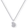 imagePAVOI 14K Gold Plated Dainty Statement Pendant Necklaces for Women  Hammered Circle Beachy Summer Conch Seashell Pendants  Knit Tightened Rope Chain NecklaceWhite Gold