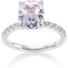 imagePAVOI 14K Gold Plated Engagement Rings for Women  Promise Wedding Band  3CT Cushion Cut Round Oval Cubic Zirconia Fake Engagement RingWhite Gold