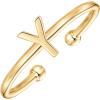 imagePAVOI 14K Gold Plated Initial Letter Adjustable Ring for Women  Thin Initial Band  Dainty Fashion Jewelry Gifts Y