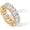 imagePAVOI 14K Gold Plated Pear Love Eternity Rings for Women  Gold Cubic Zirconia Ring  Bridal Eternity Wedding Band RingYellow Gold
