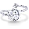 imagePAVOI 14K Yellow Plated Toi Et Moi 3CT Cushion Cut Cubic Zirconia Stone Wraparound Engagement Promise Ring for Women  Statement RingWhite Gold