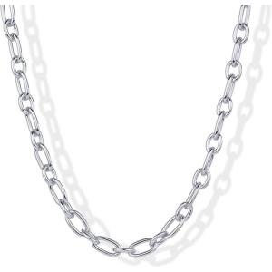 imagePAVOI 14K Gold Plated Chunky Chain Choker Necklaces for Women  Gold Statement Graduated Link Chain Necklace  Bold Oval Link Barbell Links Paperclip ChainsOval Chain