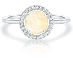 imagePAVOI 14K Gold Plated Crystal Birthstone Rings  Rings For WomenWhite Gold