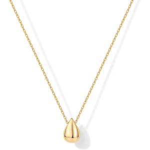 imagePAVOI 14K Gold Plated Dainty Pear Pendant Necklace for Women  Tear Pendant NecklacesYellow Gold
