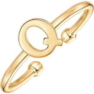 imagePAVOI 14K Gold Plated Initial Letter Adjustable Ring for Women  Thin Initial Band  Dainty Fashion Jewelry Gifts Q