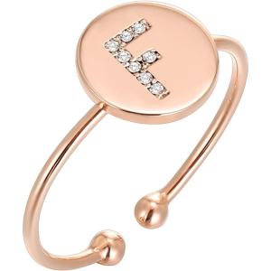 imagePAVOI 14K Gold Plated Initial Ring Stackable Rings for Women  Fashion Rings F