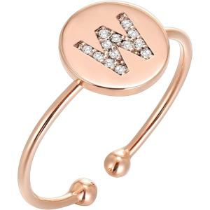 imagePAVOI 14K Gold Plated Initial Ring Stackable Rings for Women  Fashion Rings W