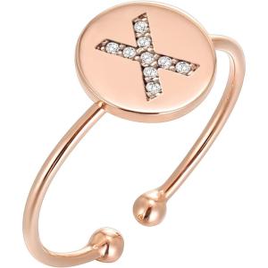 imagePAVOI 14K Gold Plated Initial Ring Stackable Rings for Women  Fashion Rings X