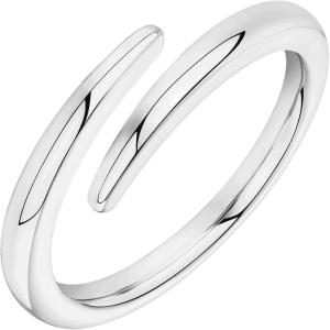 imagePAVOI 14K Gold Plated Open Twist Eternity Band for WomenWhite Gold