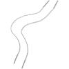 imagePAVOI 14K Gold Plated 925 Sterling Silver Post Threader Earrings for Women  Minimalist Gold Chain Earrings Double Piercings  Dangle Twist WavyWhite Gold