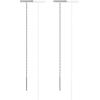 imagePAVOI 14K Gold Plated 925 Sterling Silver Post Threader Earrings for Women  Minimalist Gold Chain Earrings Double Piercings  Dangle Twist WavyWhite Gold