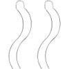 imagePAVOI 14K Gold Plated 925 Sterling Silver Post Threader Earrings for Women  Minimalist Gold Chain Earrings Double Piercings  Dangle Twist WavyWhite Gold