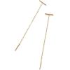 imagePAVOI 14K Gold Plated 925 Sterling Silver Post Threader Earrings for Women  Minimalist Gold Chain Earrings Double Piercings  Dangle Twist WavyYellow Gold